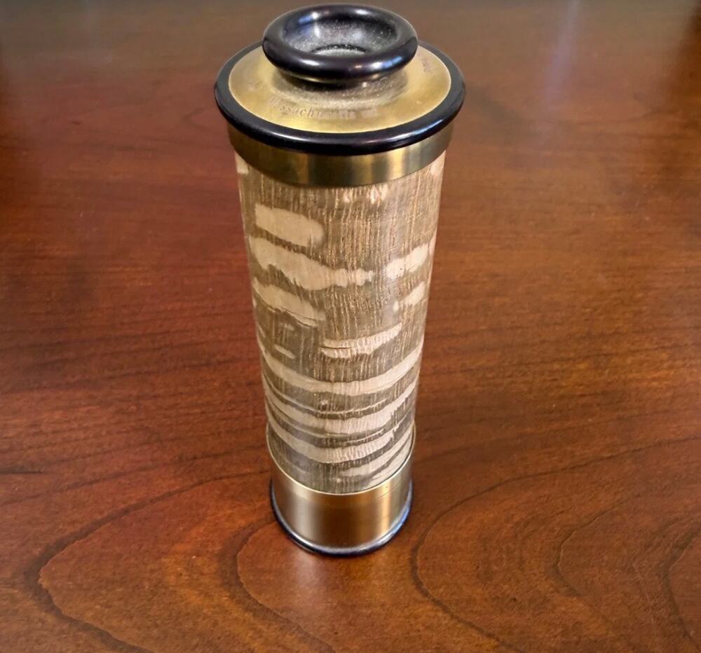 VTG Van Cort Instruments Brass & Wood Kaleidoscope Signed Collectible